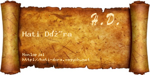 Hati Dóra névjegykártya